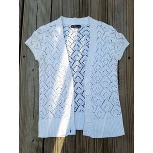 New York & Company Short Sleeve Knitted Cardigan